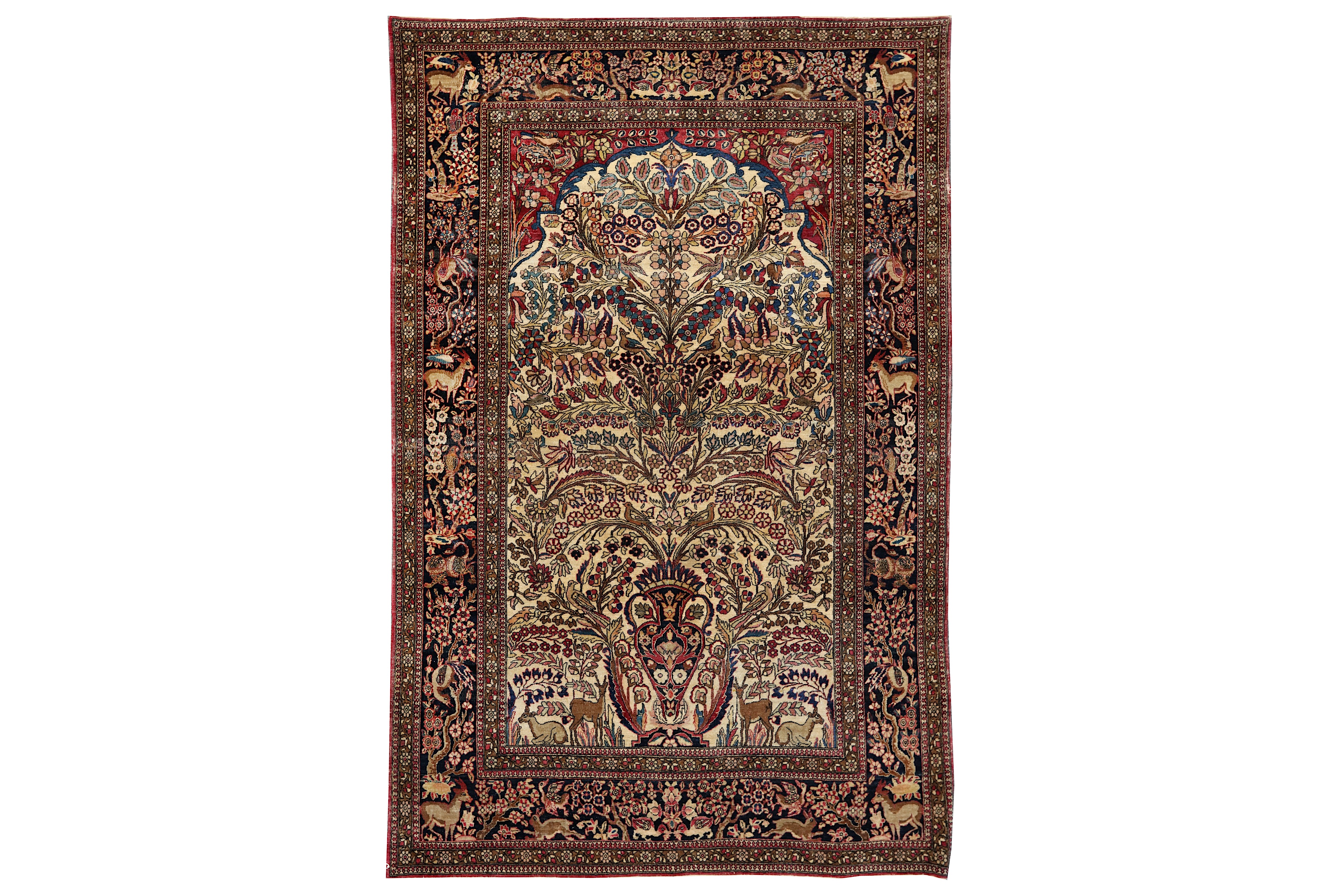 A VERY FINE ISFAHAN PRAYER RUG, CENTRAL PERSIA