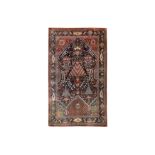 AN EXTREMELY FINE SILK RUG OF TEHERAN PRAYER DESIGN