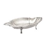 An early 20th century Italian 800 standard silver footed fruit bowl, Vincenza 1934-44 possibly