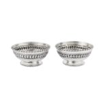 A near pair of late 20th century Indian silver confectionery bowls, Bombay circa 1980