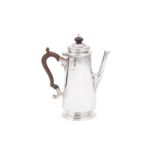 A George VI sterling silver coffee pot, London 1937 by S. J. Phillips