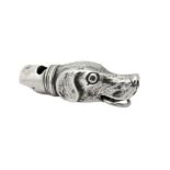 A Victorian sterling silver novelty whistle, Birmingham 1877 by George Unite