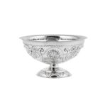 A late 18th century Dutch silver sugar bowl, marks obscured, circa 1780