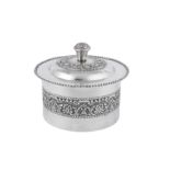 A late 20th century Indian silver biscuit box, Bombay circa 1980