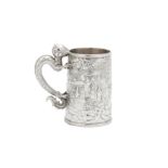 A mid-19th century Chinese Export silver mug, Canton circa 1860 mark of Khecheong