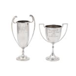 Two early 20th century Indian colonial silver trophies, both Bangalore by Barton, Son & Co