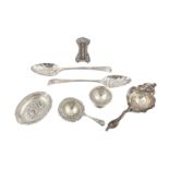 A mixed group of sterling and 800 standard silver