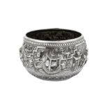 A mid- 20th century Thai unmarked silver bowl, Chiang Mai circa 1950