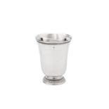 A Louis XVI late 18th century French silver beaker (timbale tulipe), Paris 1783 by François Corbie