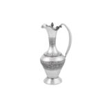 A late 20th century Indian silver ewer, Bombay circa 1980