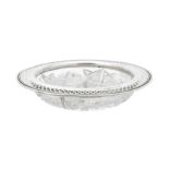 An early 20th century American sterling silver mounted cut glass hors d'oeuvre or nut dish, San