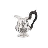 A mid-19th century Austrian 13 loth (812 standard) silver cream jug, Vienna 1844 by AW