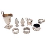 A mixed group of sterling silver items