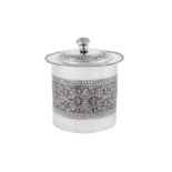 A late 20th century Indian silver biscuit box, Bombay circa 1980
