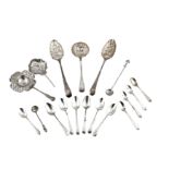 A mixed group of sterling silver flatware