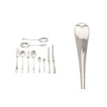 A modern Elizabeth II sterling silver table service of flatware / canteen, Sheffield 1996 by Carrs