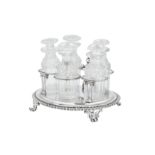 A George IV sterling silver sauce bottle cruet, London 1824 by Samuel Whitford II