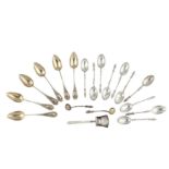 A mixed group of sterling silver flatware