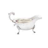 An Edwardian sterling silver sauceboat, Sheffield 1902 by James Charles Jay