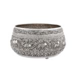 A mid- 20th century Thai silver bowl, probably Bangkok circa 1950