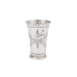 A late 19th century Indian Colonial silver beaker, Calcutta circa 1880 by Hamilton & Co