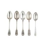 Mixed group - A pair of George IV sterling silver tablespoons, London 1823 by William Chawner