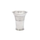 A mid-20th century Indonesian unmarked silver beaker, circa 1950