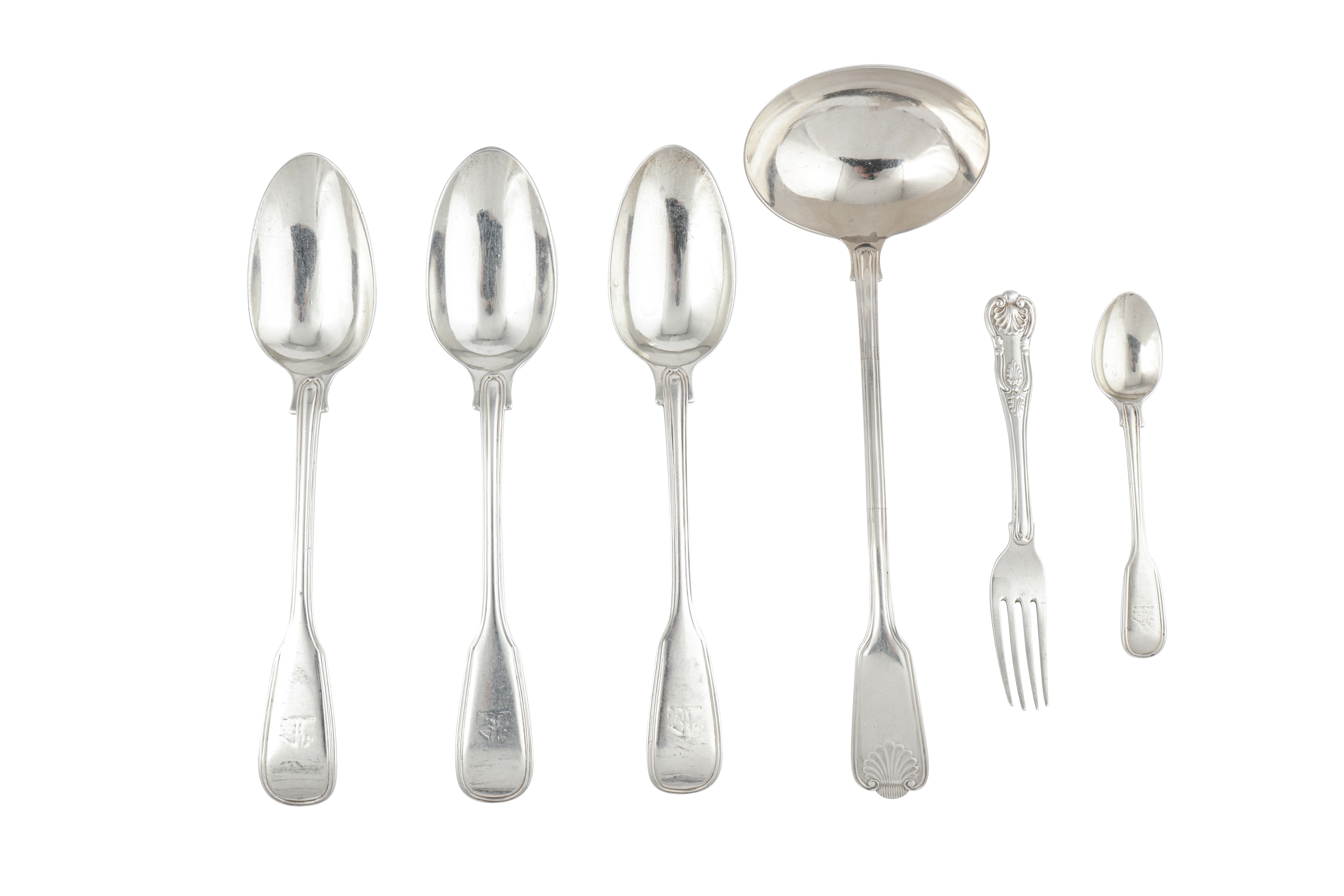 A mixed group of sterling silver flatware
