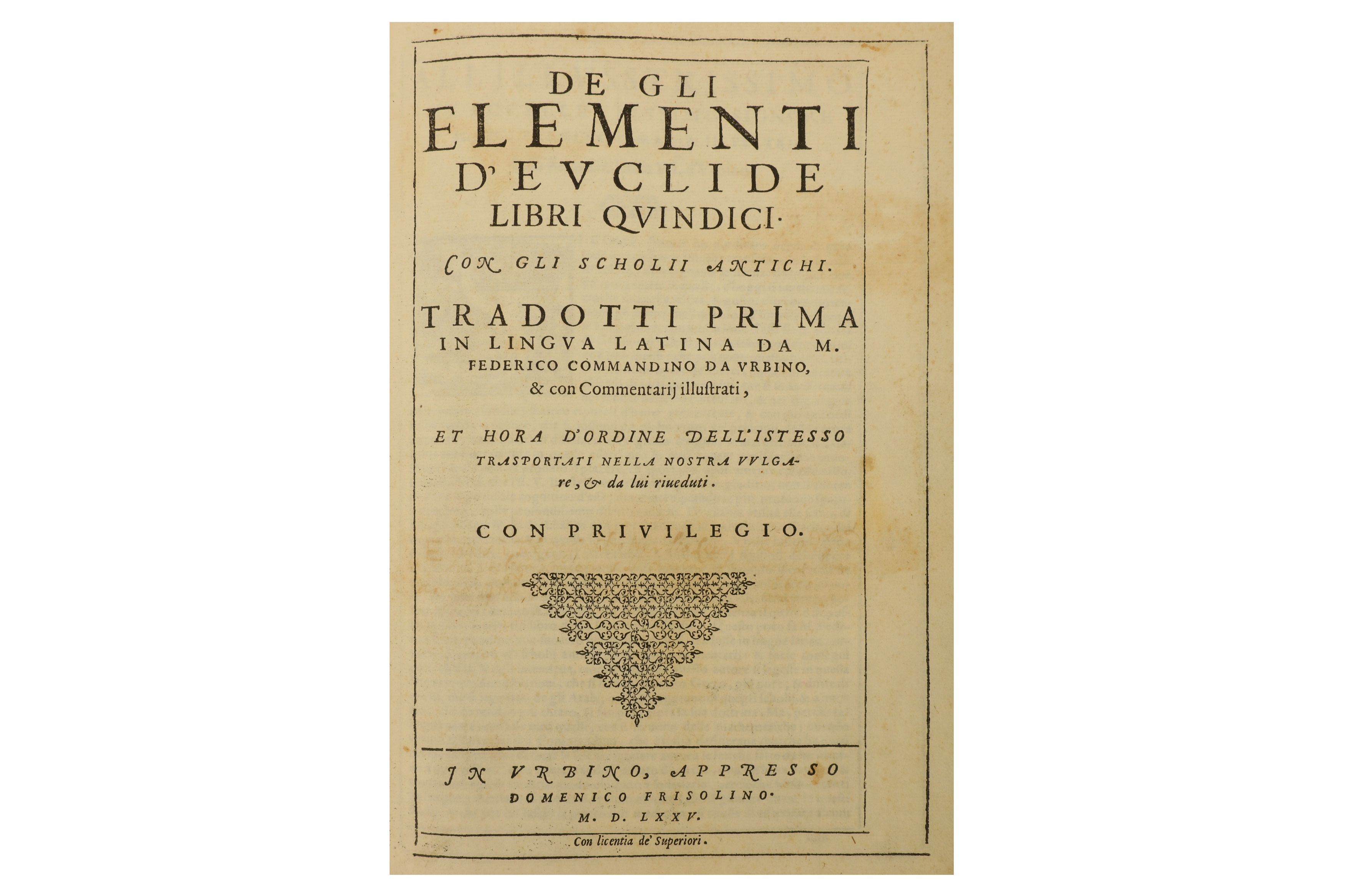 Euclides & Commandino (Federico, translator) - Image 2 of 2
