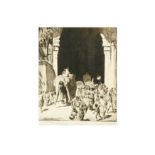 Lindsay (Lionel) Five etchings depicting scenes in Australia and India