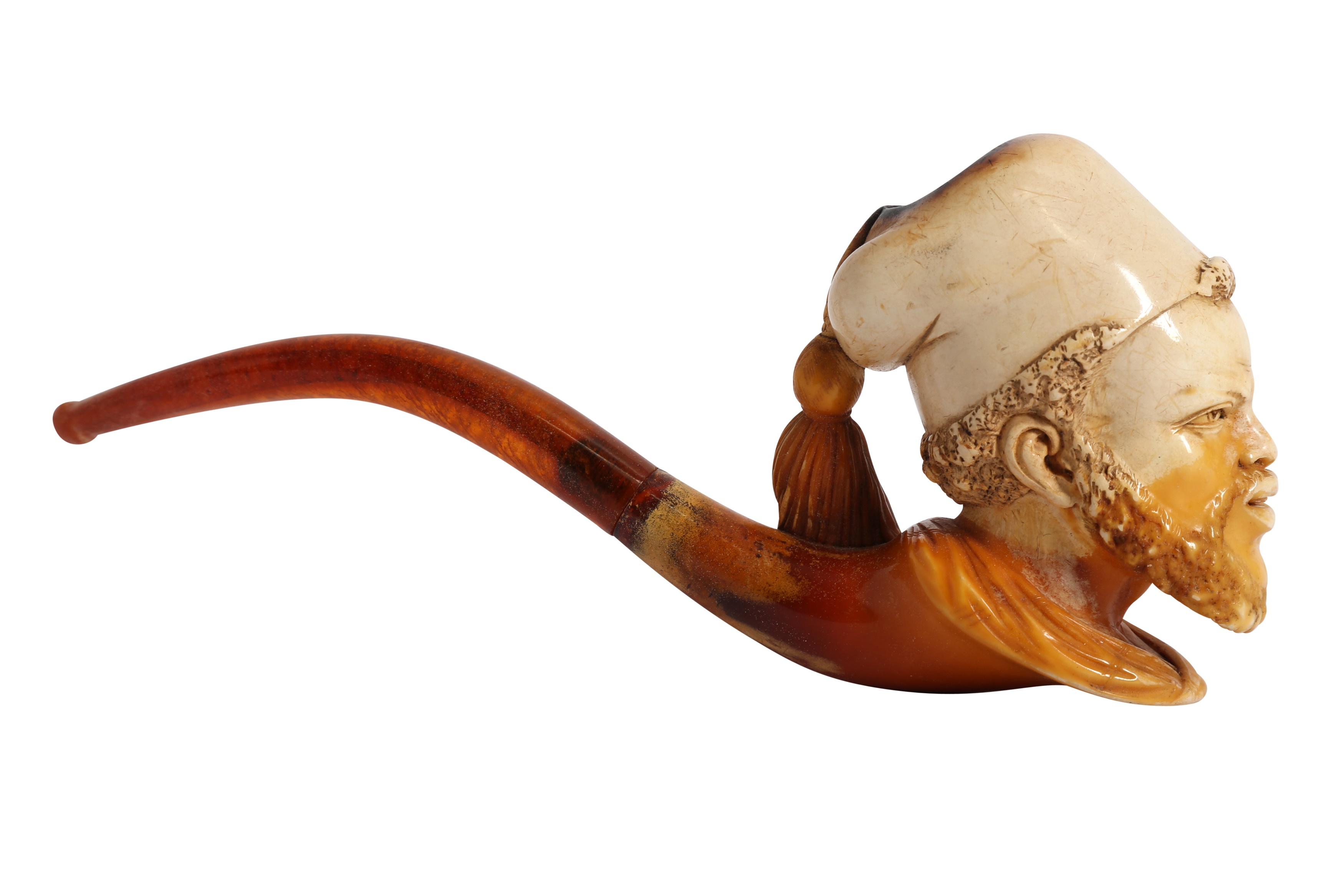 A CASED MEERSCHAUM PIPE WITH A TURKISH PASHA'S HEAD - Image 2 of 6