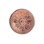 A RUBY COPPER-LUSTRE POTTERY CHARGER