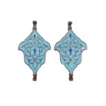 A PAIR OF OTTOMAN-REVIVAL ARCHITECTURAL POTTERY WALL TILES