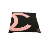 Chanel Pink and Black CC Knit Wrap