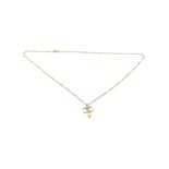 Chanel CC Crystal Logo Pearl Necklace