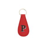 Bottega Veneta Red Intercciato Key Ring