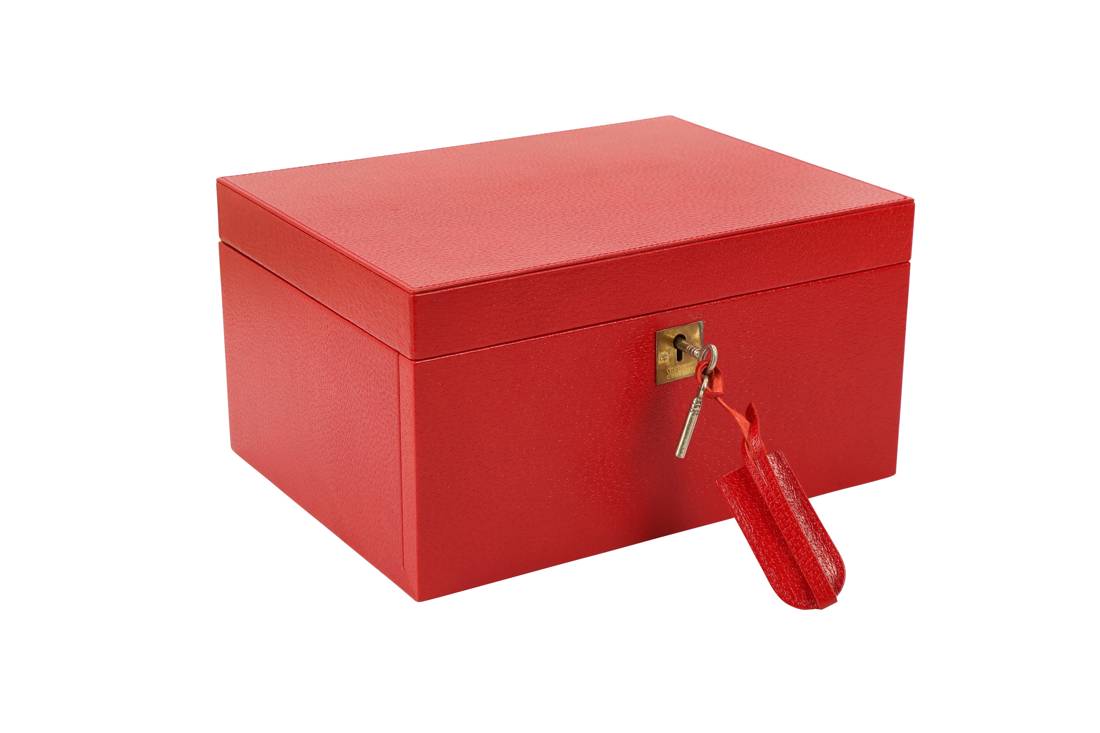 Smythson Red Jewellery Box - Image 2 of 10