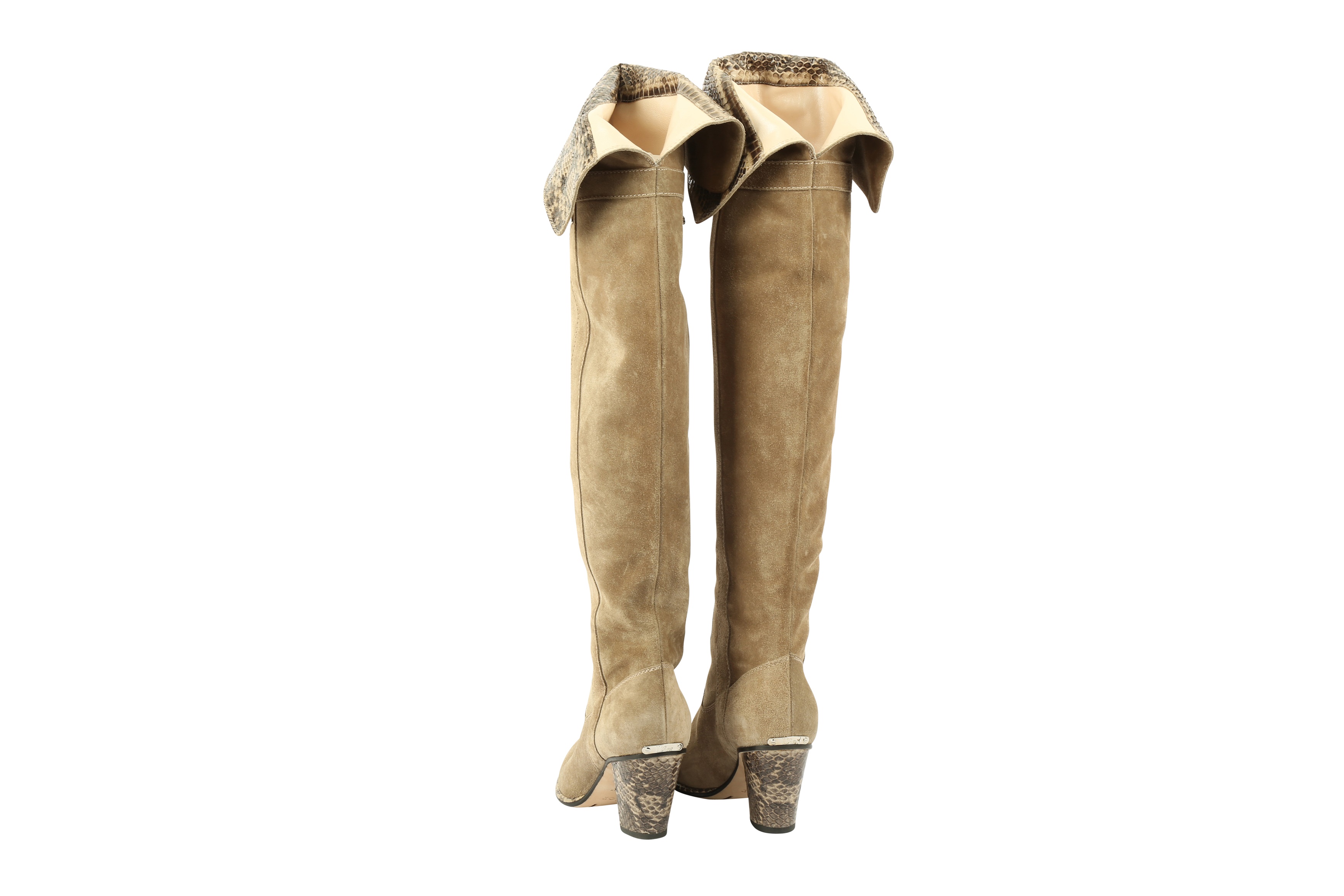 Dior Beige Cowboy Boots - Size 36.5 - Image 3 of 6