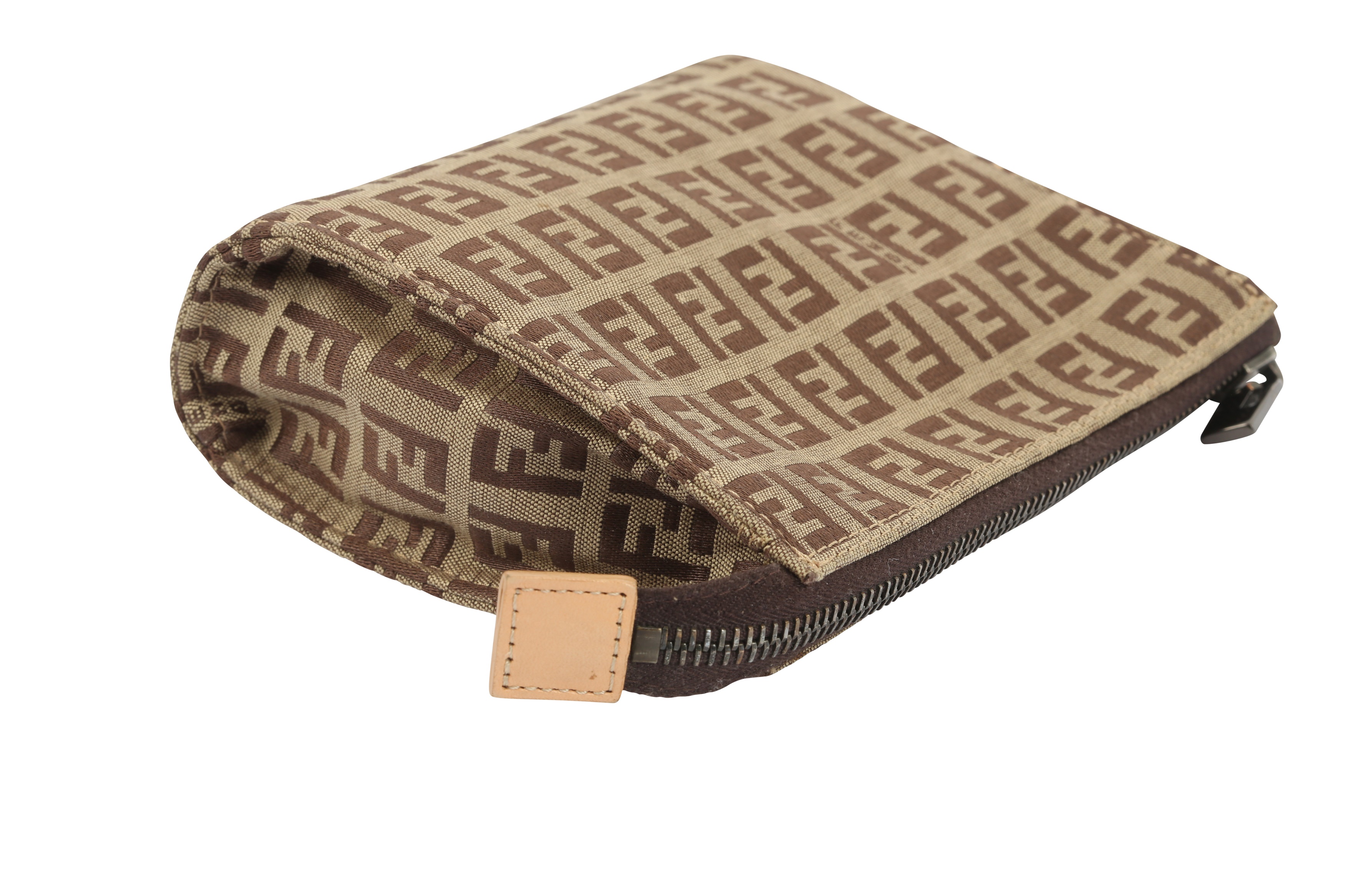 Fendi Beige Monogram Pouch - Image 3 of 5