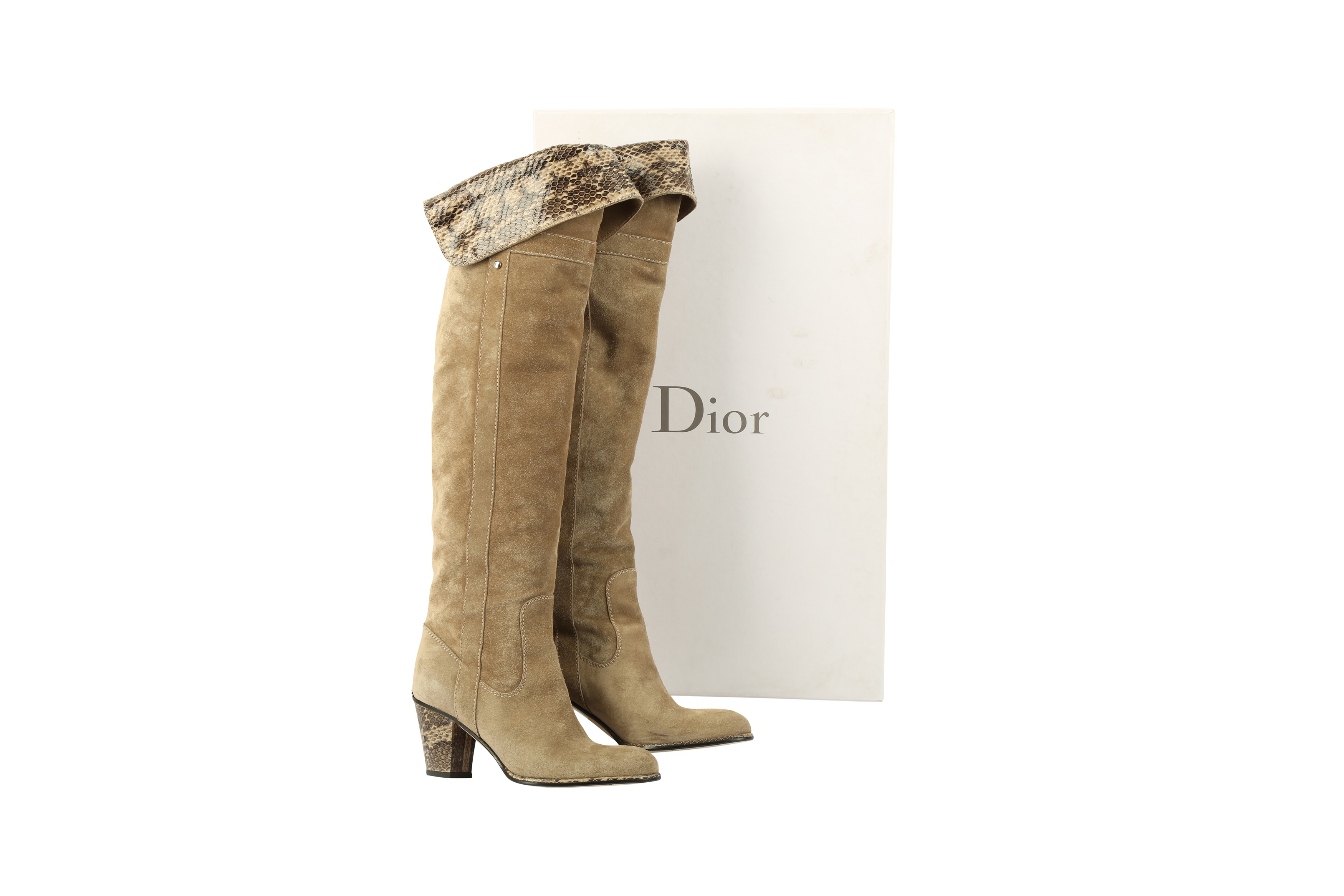Dior Beige Cowboy Boots - Size 36.5 - Image 6 of 6