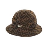 Fendi Brown Zucca Bucket Hat - Size M