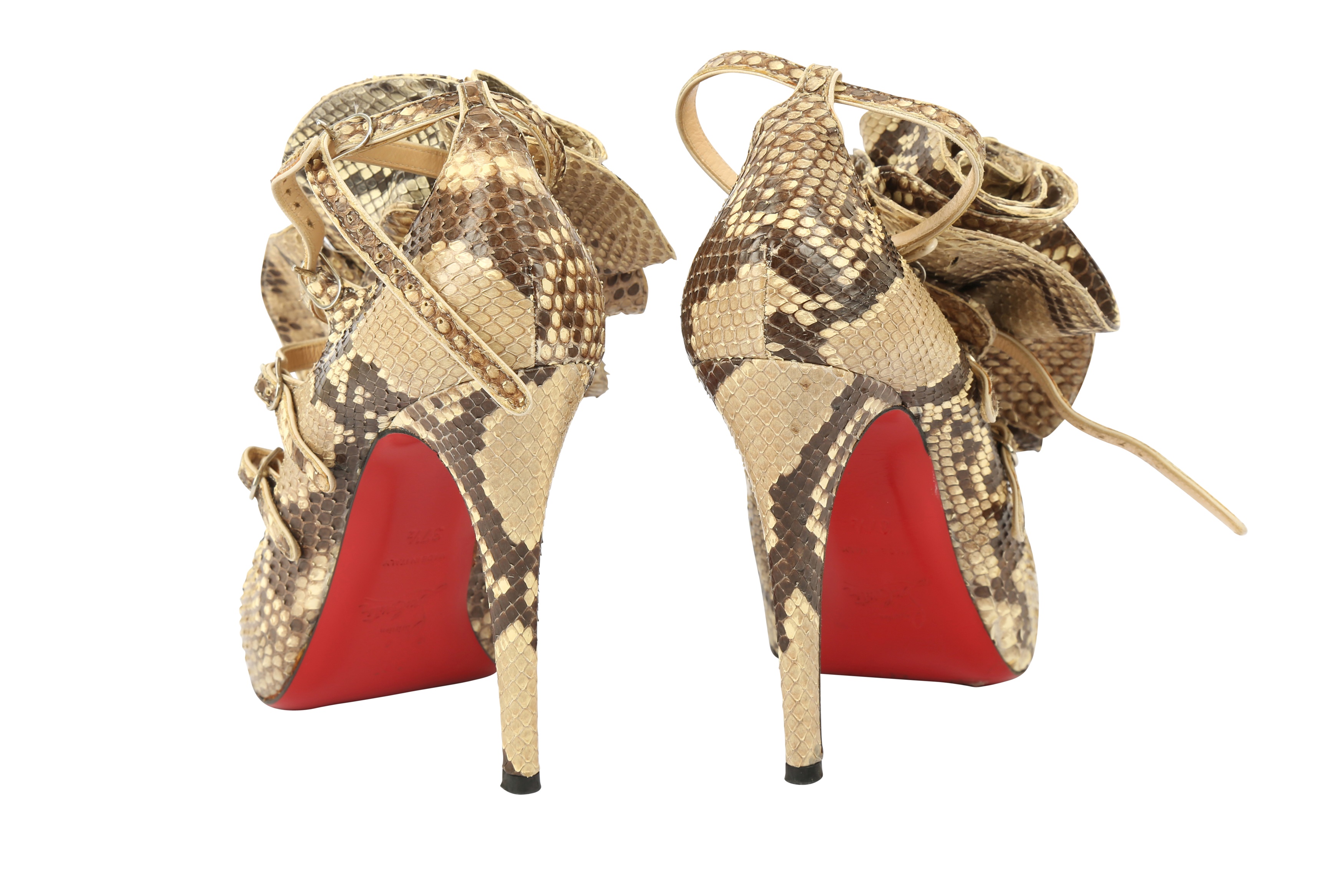 Christian Louboutin Dillian 120 Python Opaco - Size 37.5 - Image 4 of 6