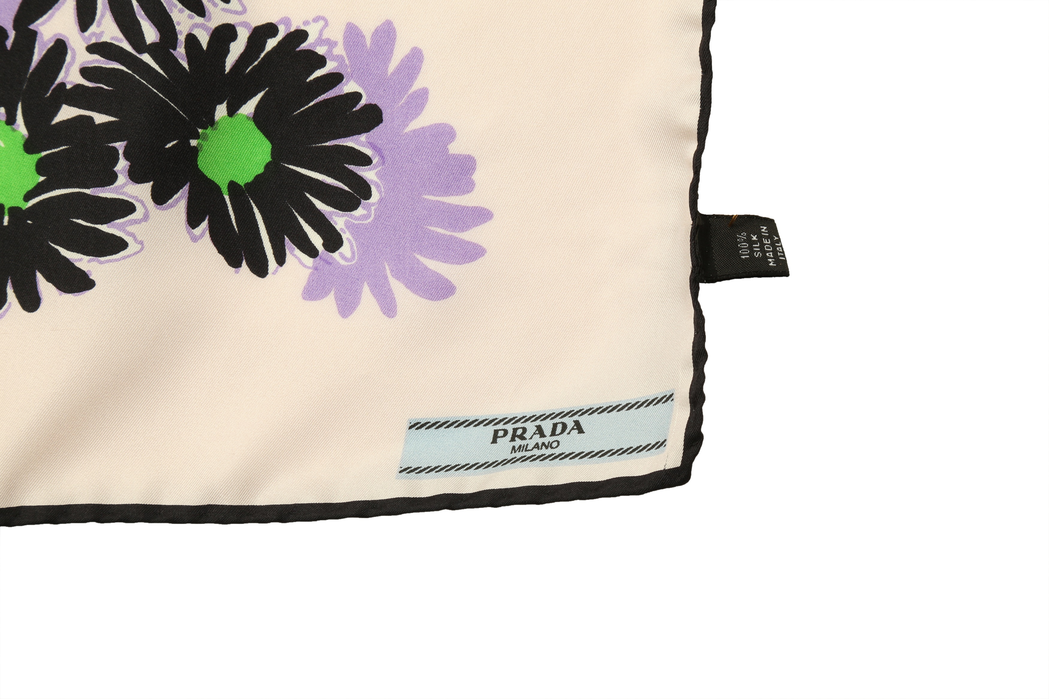 Prada Abstract Flower Silk Square - Image 2 of 5