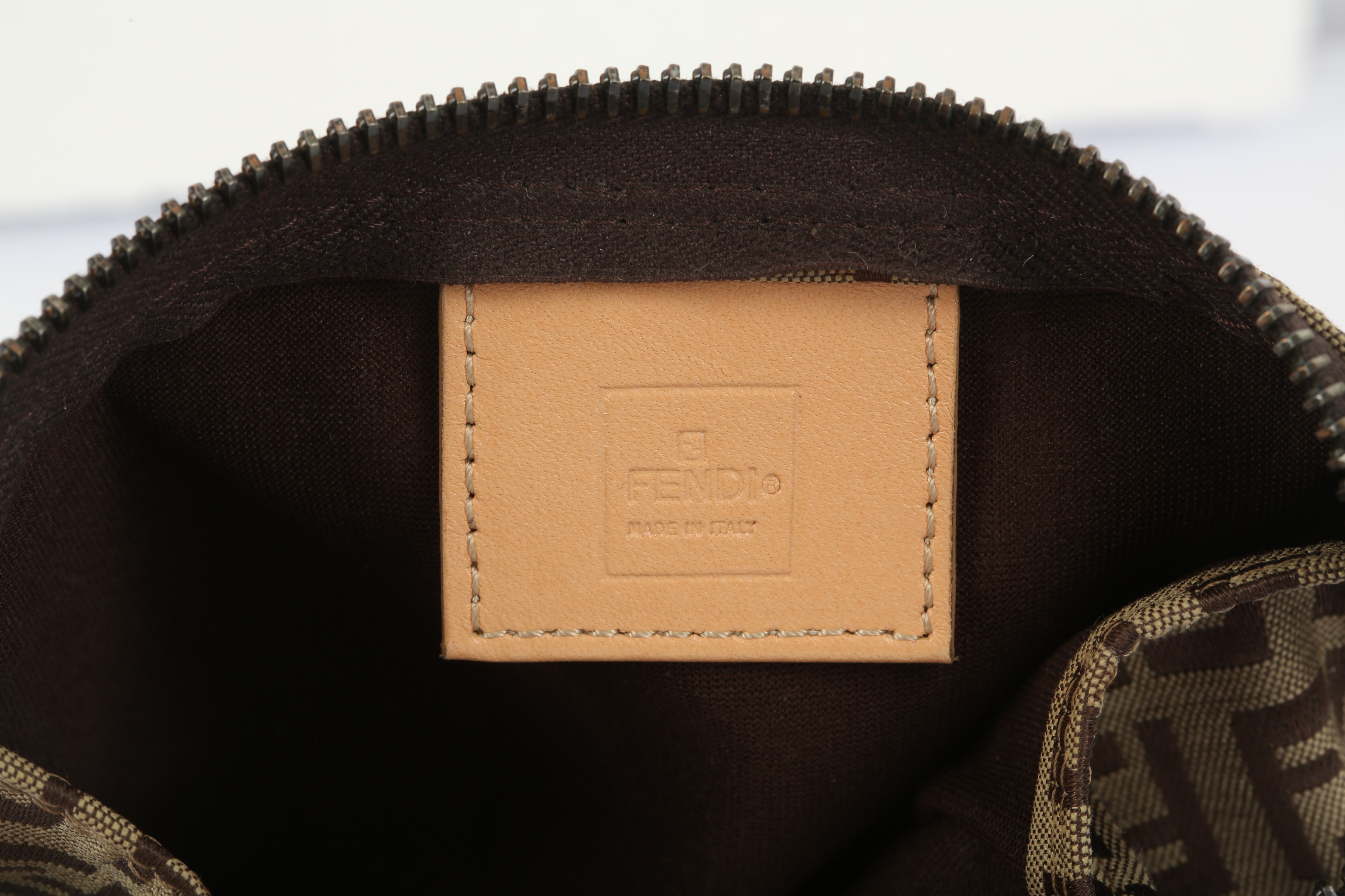 Fendi Beige Monogram Pouch - Image 5 of 5