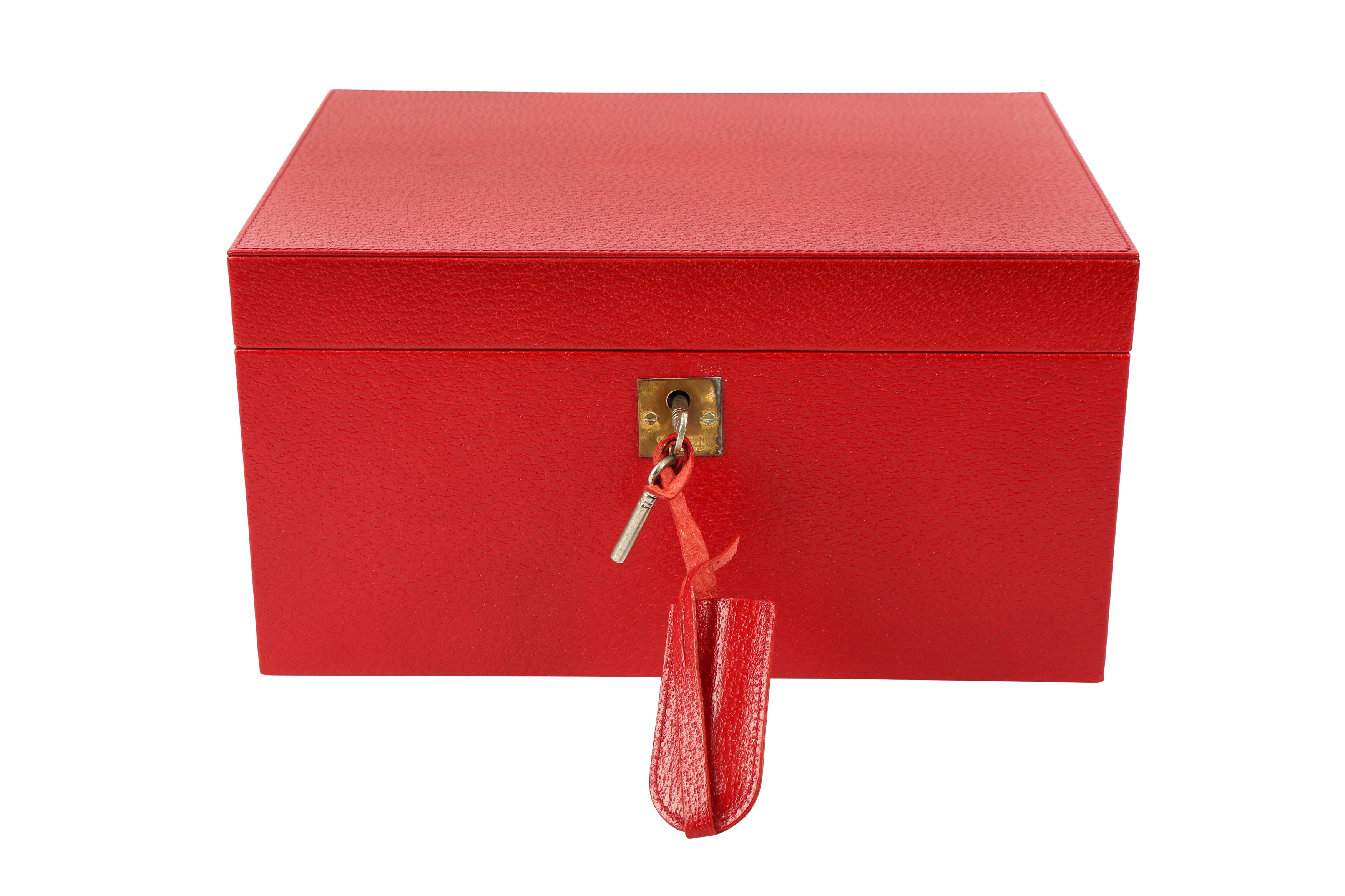 Smythson Red Jewellery Box - Image 10 of 10