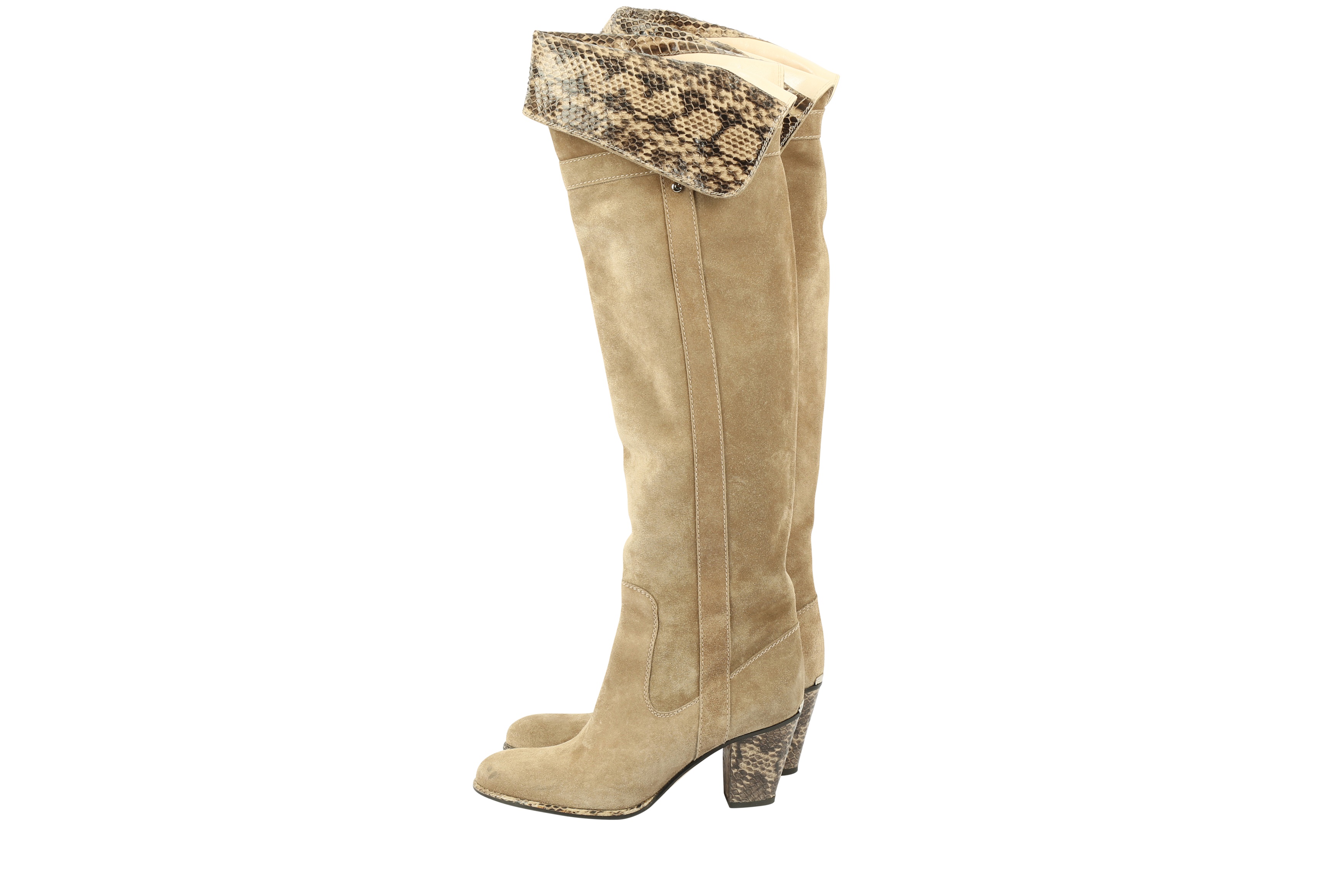 Dior Beige Cowboy Boots - Size 36.5 - Image 2 of 6