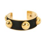 Alexander McQueen Black Stud Cuff Bracelet