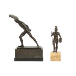 A 20th century bronze museum model of the Borghese Gladiator,
