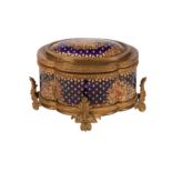 A late19th/early 20th century Continental gilt metal and enamel casket