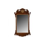 A George II style walnut mirror,